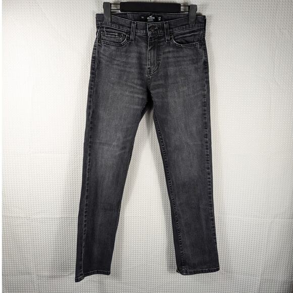 Hollister Slim Straight Jeans 28x30 Gray Wash Epic Flex Stretch Denim Men’s - Picture 1 of 5
